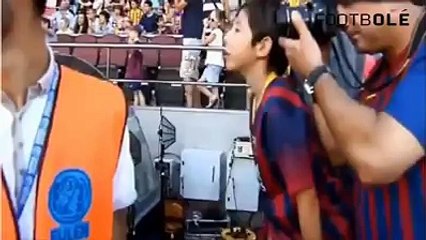 When kids meet their footbal idols