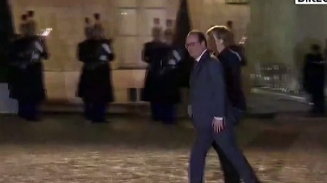 Angela Merkel arrive à l'Elysée