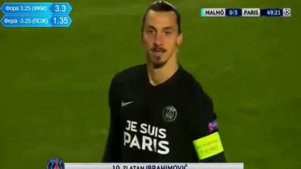 0-3 Zlatan Ibrahimović Goal - Malmö v. Paris SG 25.11.2015 HD