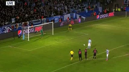 Markus Rosenberg Penalty-Kick Hits The Post - Malmö v. Paris SG 25.11.2015 HD