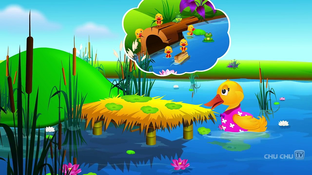 Five Little Ducks Nursery Rhyme With Lyrics Cartoon Animation Rhymes & Songs for Children