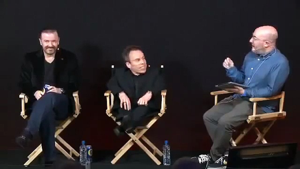 Liam Neeson improv with Ricky Gervais, Stephen Merchant and Warwick
