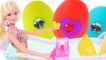 Barbie Play Doh Egg Bath Tub! Barbie Doll Surprise Egg Opening Frozen Inside Out Chocolate Toy Eggs