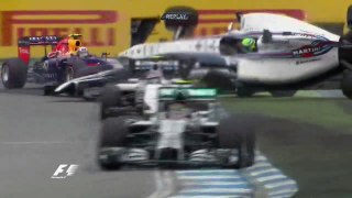 Magnussen and Massa Crash in Germany 2014