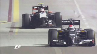 Perez Loses The Front Wing in Singapore 2014