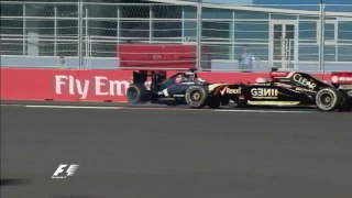 Grosjean and Sutil Collided in Russia 2014
