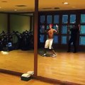Justin Bieber Working On Dance Moves