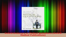 Oxford Dictionary of Medical Quotations Oxford Medical Publications PDF