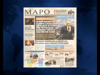 SHTYPI I DITES TITUJT KRYESORE TE FAQEVE TE PARA TE GAZETAVE SHQIPTARE E PREMTE 16 MAJ 2014