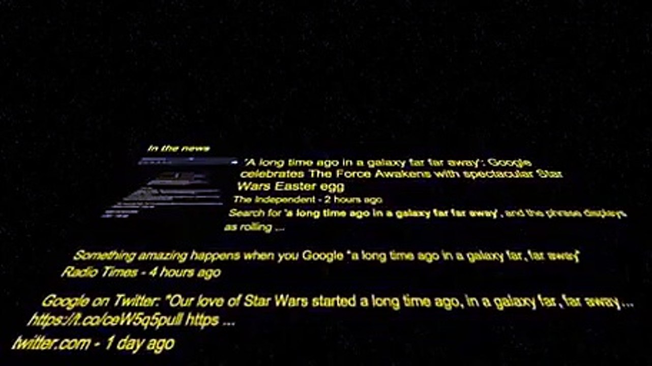 A long time ago in a galaxy far far away'- Google's 'hidden' Star Wars Easter egg is incredible