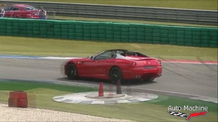 Ferrari Track Action  F40, 599 GTO, SA Aperta, Enzo, 458 Challange.. LOUD Sounds!