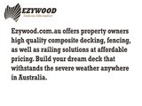 Composite decking boards at ezywood.com.au