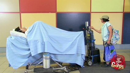 Woman Breathes  Helium   And  Floats  Away