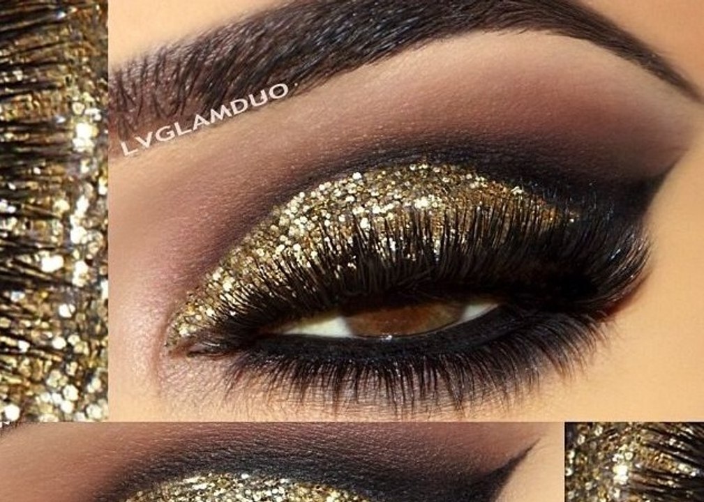 Eye Makeup with Gold Glitter - video Dailymotion