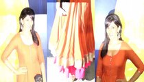 Sonali Kulkarni In Orange Gown at Preview of Miraki Collection by Shaheen Abbas - Bollywood News Gossips