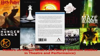 Read  Molière on Stage Whats So Funny Anthem Studies in Theatre and Performance Ebook Free