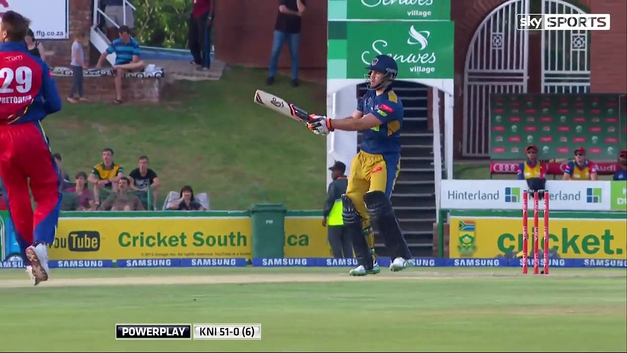 One handed catch by fan