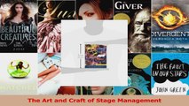 Read  The Art and Craft of Stage Management Ebook Free