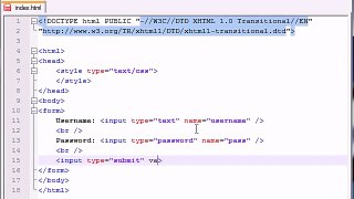 XHTML and CSS Tutorial - 45 - Submitting Forms