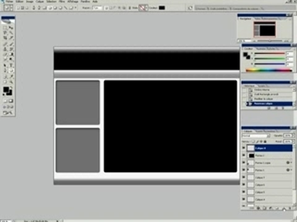 Tutoriel photoshop webdesign partie 1