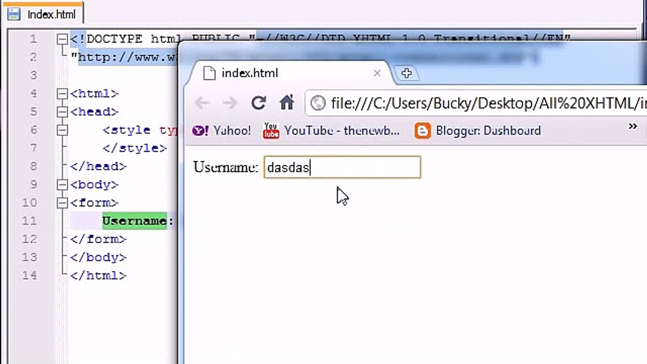 XHTML and CSS Tutorial - 40 - Introduction to Forms