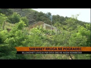 Shembet rruga në Pogradec - Top Channel Albania - News - Lajme