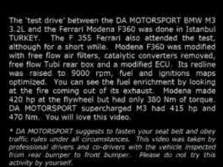 BMW M3 VS Ferrari Modena
