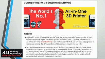 That video is made for you to see the good and bad features of "XYZ Printers".