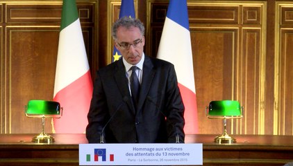 [ARCHIVE] Hommage rendu par François Weil aux victimes des attentats du 13 novembre