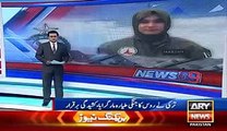 Ary News Headlines 26 November 2015 , Women Pilot Buried In Karachi With Honour