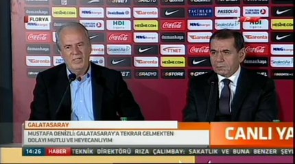 Galatasaray'ın yeni teknik direktörü Mustafa Denizli imza töreninde konuştu. "Çok heyecanlıyım"