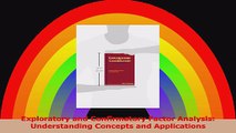 Exploratory and Confirmatory Factor Analysis Understanding Concepts and Applications Download