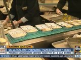 Salvation Army preparing Thanksgiving meals for less fortunate