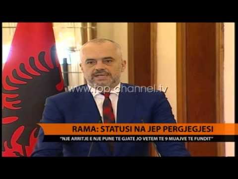 Rama: Statusi na jep përgjegjësi - Top Channel Albania - News - Lajme