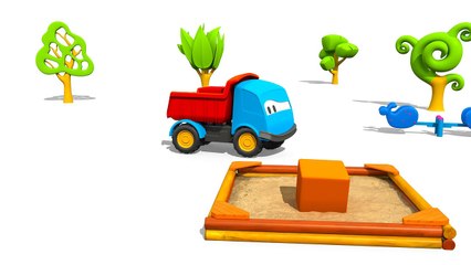 Meraklı kamyon Leo ve yapı taşları - eğlenceli çizgi film