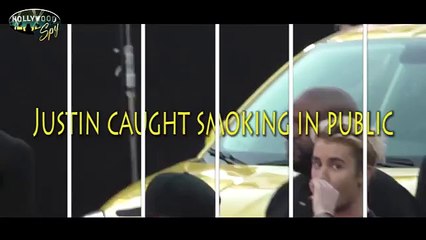 Justin Bieber CAUGHT Smoking Outside AMA's 2015