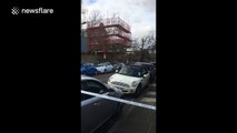 Building collapses in Barnes, London