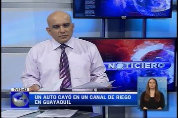Auto con dos ocupantes cayó en canal de riego