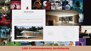 Read  100 Contemporary Architects Ebook Free