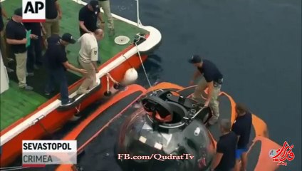 plunges into the Black Sea inside a submarine to see the wreckage of a sunk ancient merchant ship
