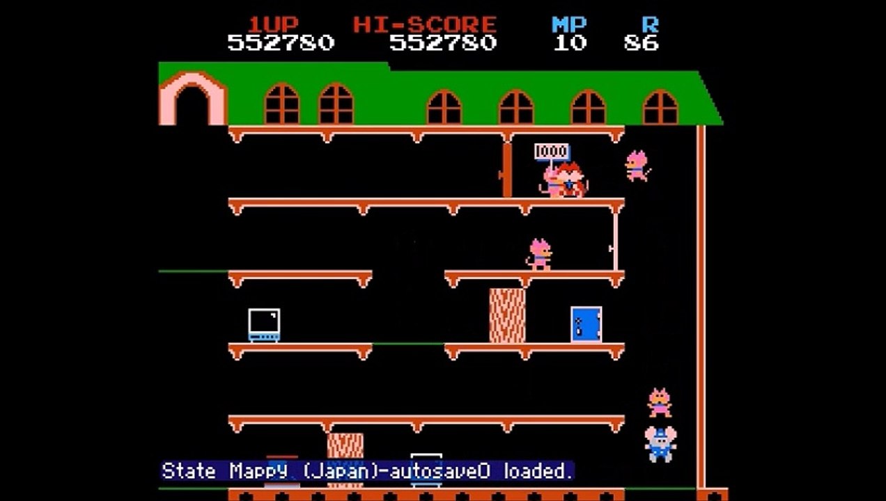 Mappy Playthrough [NES] - Level 80-90 2/2