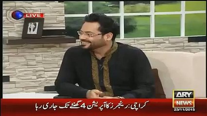 Aamir Liaquat had something to say to Mahira Khan on Sanam Baloch's show - DesiFreeTV.com