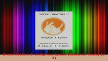 Read  Greek Orators I Antiphon Lysias Classical Texts v 1 PDF Online