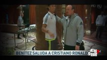 Cristiano Ronaldo y Rafa Benitez se ven y se saludan por primera vez • Real Madrid 2015