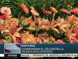 Mujeres en Costa Rica se manifiestan contra la violencia machista