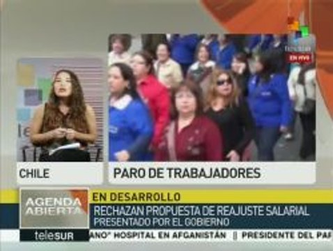 Chile: empleados del gobierno piden mejores condiciones laborales