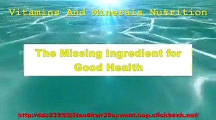 Vitamins And Minerals Nutrition