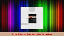Principles of Frontal Lobe Function Read Online