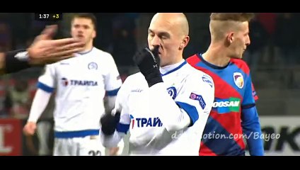 Adamović Goal - Din. Minsk 1-0 Plzen - 26-11-2015
