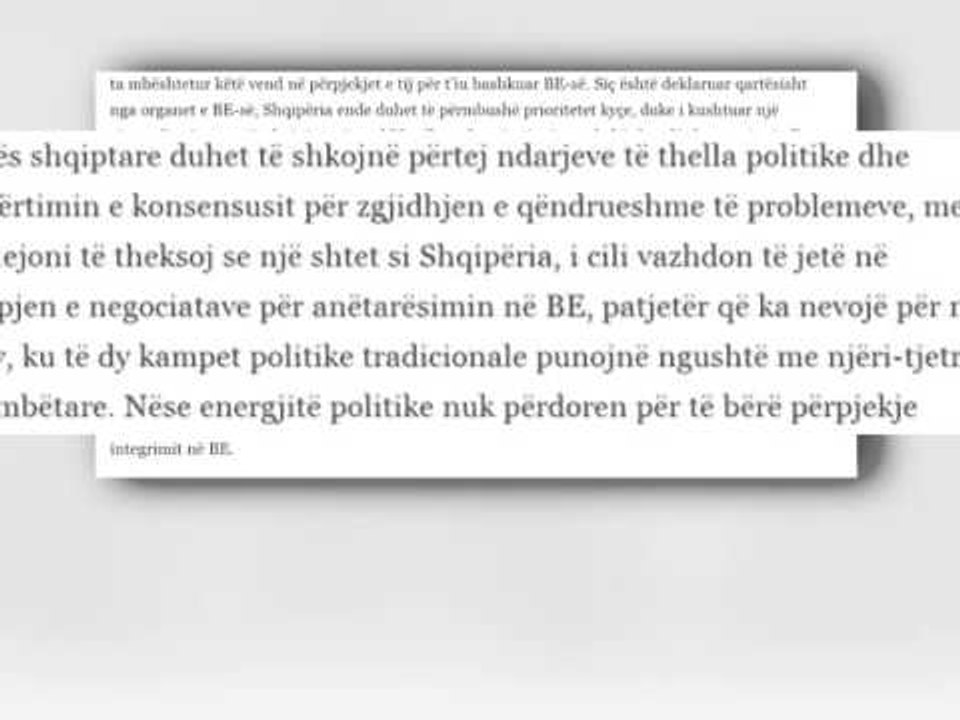 AMBASADORI I OSBE RAUNIG “DUHET BASHKEPUNIM POLITIK,TE PLOTESOHEN VENDET BOSH NE KQZ” LAJM